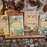 autocollants multicolores fleurs papillons scrapbooking vintage carnet notes diy étiquettes adhésives