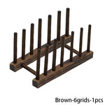 support assiettes bois naturel moderne drainage auto étagère cuisine rangement vaisselle