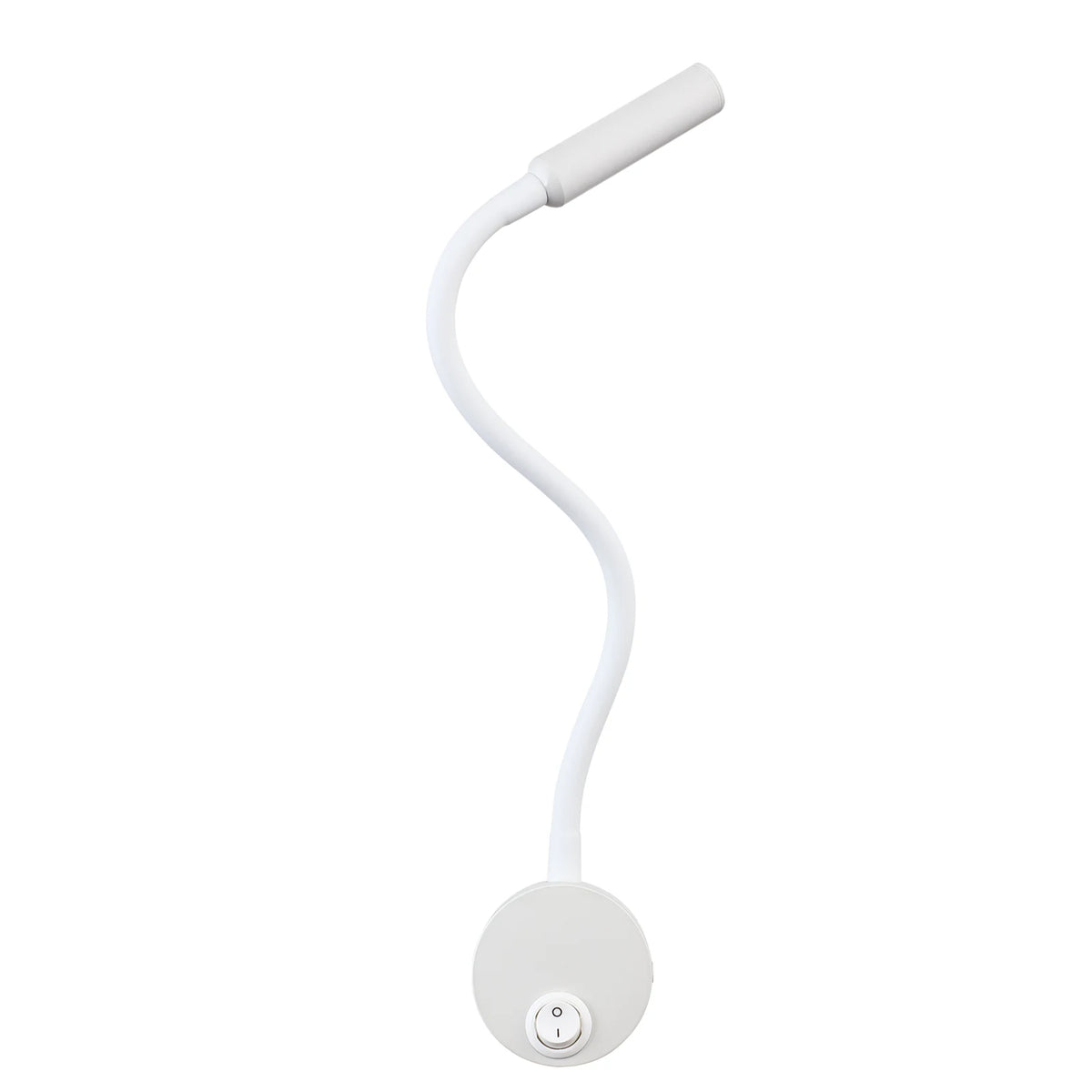 lampe table flexible moderne noir blanc argent fixée mur interrupteur led base minimaliste