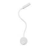 lampe table flexible moderne noir blanc argent fixée mur interrupteur led base minimaliste