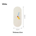 horloge murale moderne aiguille motif abstrait beige jaune bleu rouge contemporain