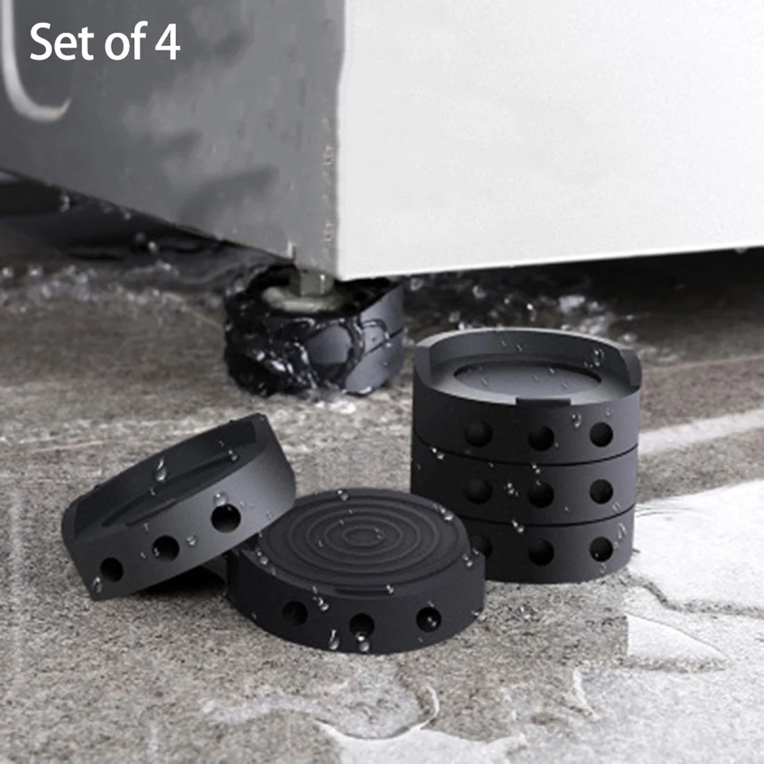supports meubles anti vibration adhésifs noirs modernes meubles rond perforations pièces