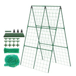 treillis support plantes grimpantes structure triangulaire treillage métallique jardinage rustique tubes connecteurs attaches