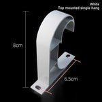 supports rideaux or blanc cuivre lisses modernes plaque fixation
