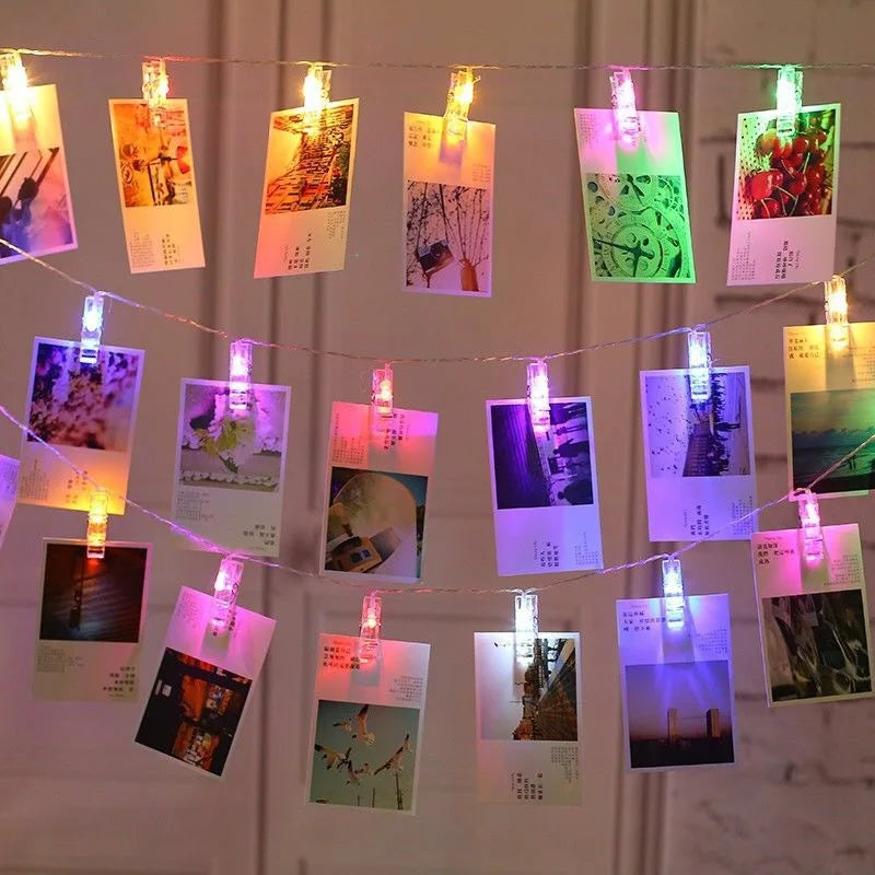 décoration noël guirlande led clip transparent moderne 10leds 20leds 3m
