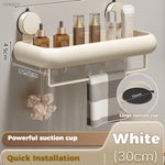 étagère murale salle bain ventouse aluminium électroplaquée noire moderne poignées succion grille dimensions