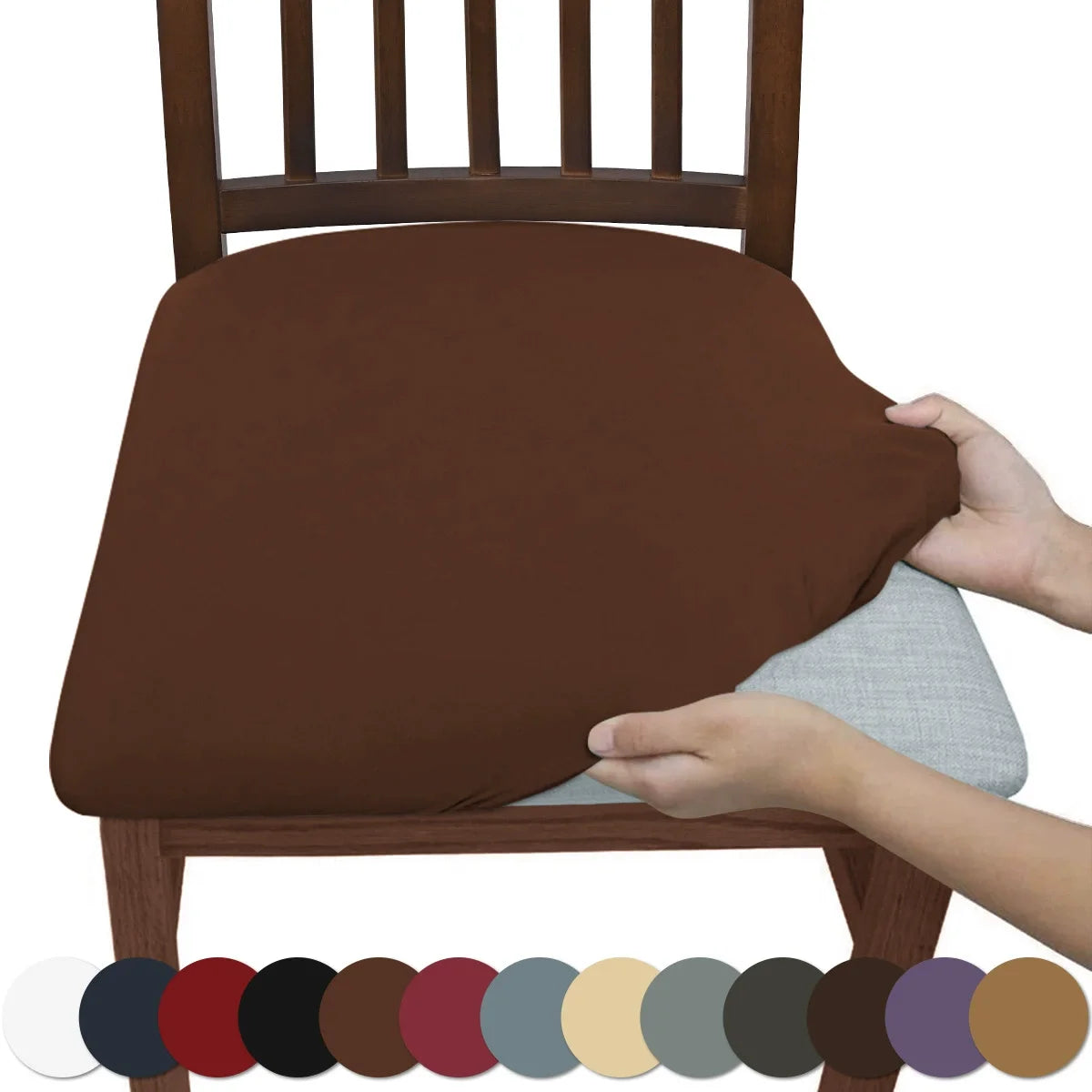 housse élastique chaise bleu marine adhésive mariage banquet moderne cuisine