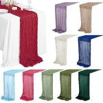 nappe runner texturée plissée semi transparente rouge foncé violet beige blanc cassé événementiel mariage
