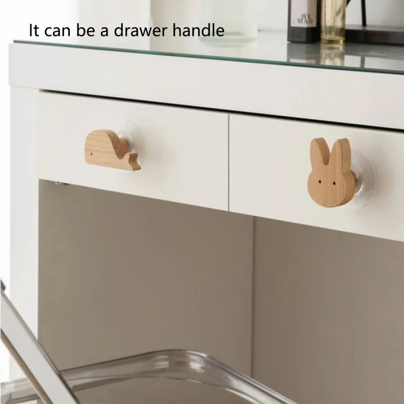porte clés mural animal bois naturel minimaliste adhésif vis simple modernité chambre enfantDecorationMurale