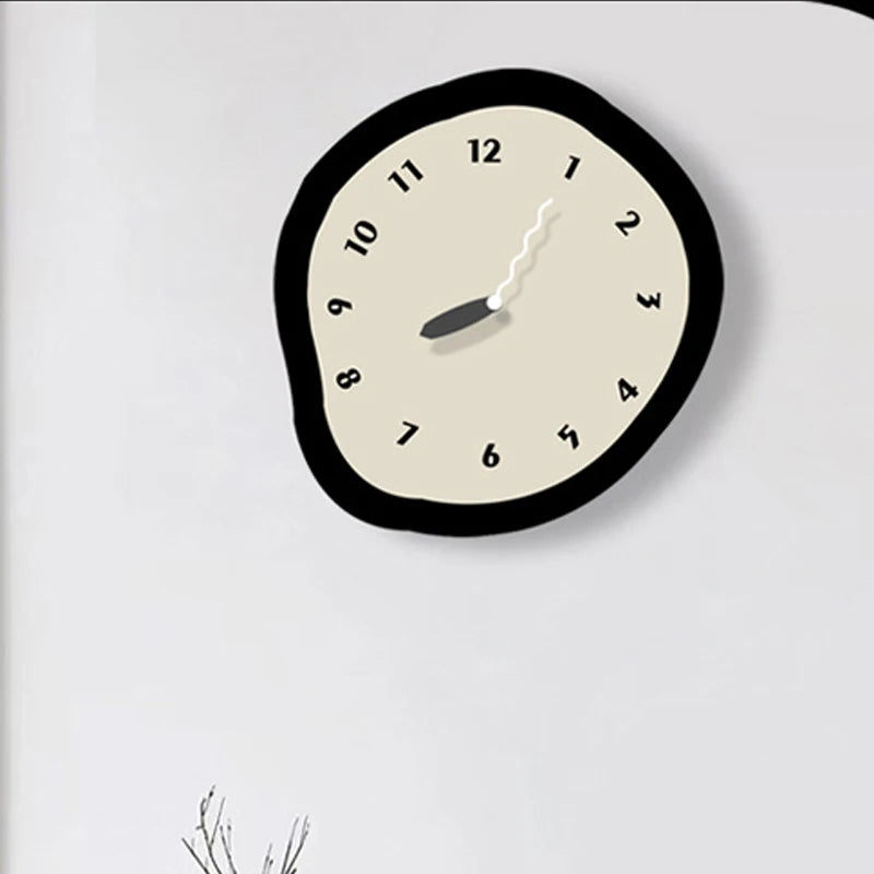 horloge murale moderne horloge tissu noir blanche aiguilles numéros romains minimaliste salon decoration silencieuse