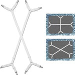 housses lit motifs floraux blanc vert gris clips réglables élastiques moderne