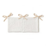 sac rangement lit bébé coton beige bleu rose simple rubans sécurité