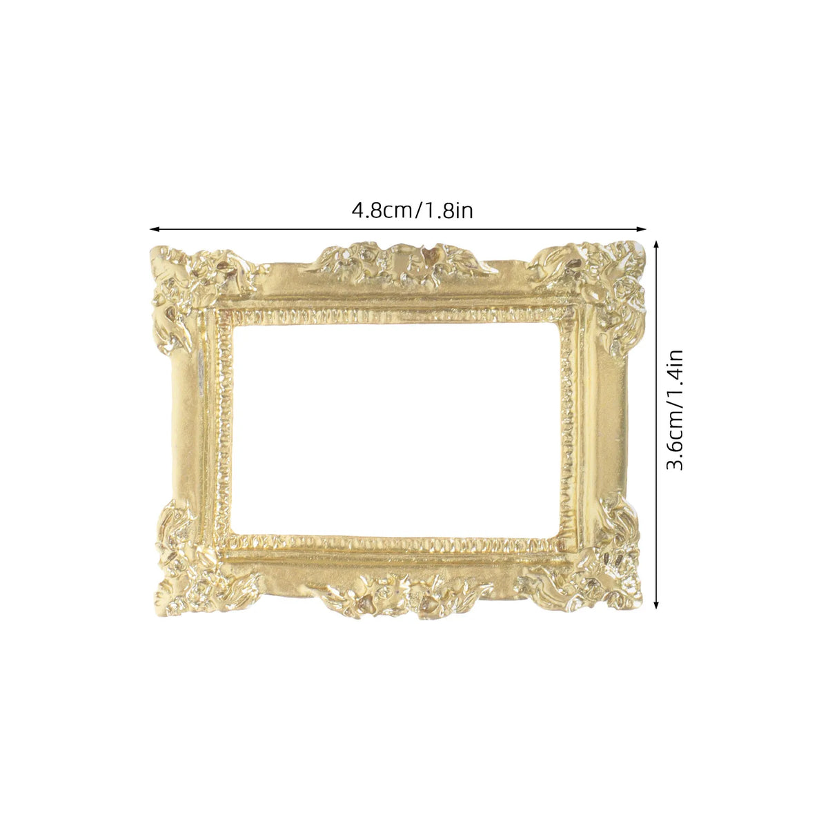 cadres photo résine or argent ornements baroques classiques miniatures DIY crafting bijoux