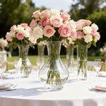 vases transparents modernes minimalistes decoratifs table set pieces différentes collections eventuelles deco