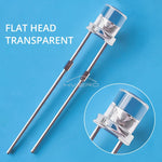diodes led 3v transparentes bleues vertes rouges chaudes jaunes blanches roses violettes oranges plat