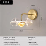 lampe murale moderne or blanc translucide forme fleur éclairage cuisine salle manger