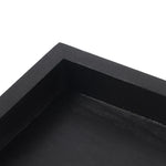 plateau thé moderne élégant bambou noir texturé dimension 30x20cm haute qualité