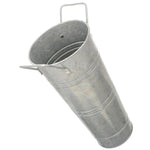pot fleurs gris métallisé lisse classique poignées métalliques porte parapluies support rangementintérieur