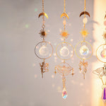suspension décorative cristal papillon étoile anneau or blanc translucide vortex romantique pastorale