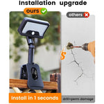 lampe solaire 92 led motion sensor ip65 étanche clip noir moderne extérieure allée jardin