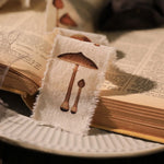 autocollants champignons vintage rouges beiges marrons scrapbooking craft diy stickers opaques