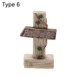 petit banc miniature résine décoratif jardin féerique maison poupée micro paysage