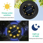 lampe solaire led extérieure moderne noire cercle diodes 12 led ip65 rechargeable solaire