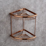 panier d'angle salle bain or rose chrome fileté moderne vis fixation produits