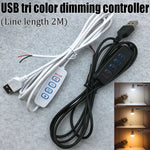 contrôleur luminosité usb blanc noir boutons ajustement adhésif câble 2m moderne compact on off