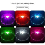 décorations extérieures palmier lumineux solaire multicolore moderne fibre optique jardin festifs
