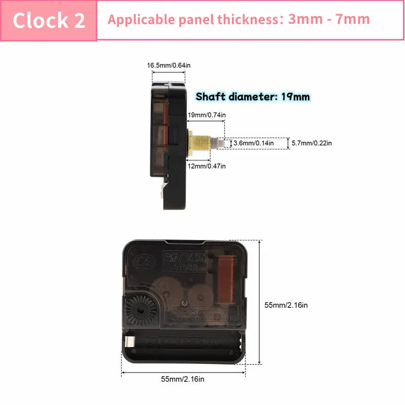 kits horlogers aiguilles quartz noir or vert blanc industriels utilitaires fixations incluses aiguilles heures