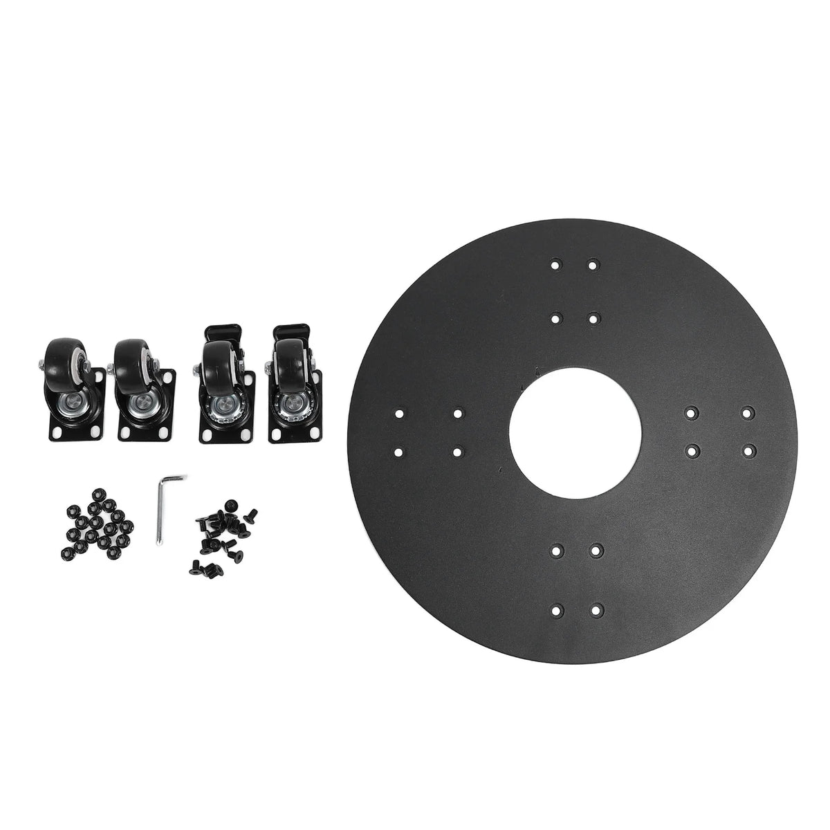 plateforme mobile plantes roues verrouillables noirs industriels assemblage roulettes silentiales resistant eau intemperies