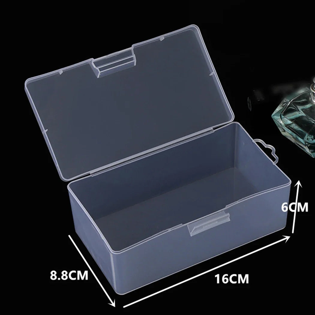 boîtes rangement transparentes bijoux plastique réutilisable moderne poignées bracelet câble blanc organisateur simple