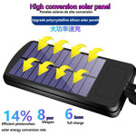 lampe solaire extérieure imperméable led noire moderne autoéclairante télécommande 72000lm