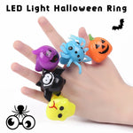 anneaux lumineux halloween araignées crânes citrouilles fantômes orange rose vert bleu noir blanc festive