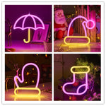 néon lumineux étoile nuage chauve souris foudre planète moderne minimaliste câble adaptateur