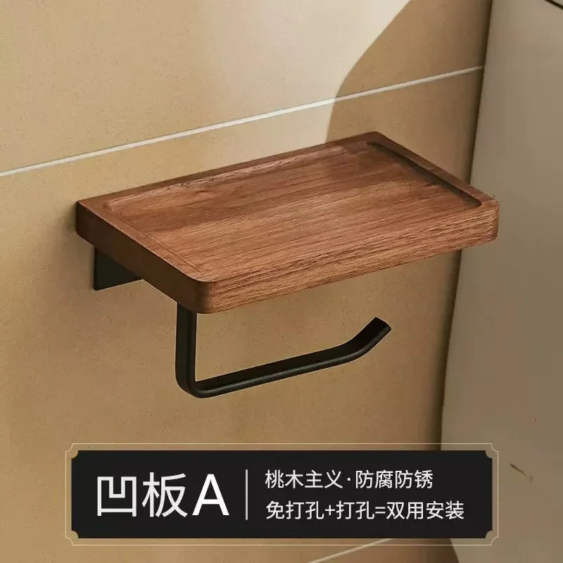 étagères salle bain modernes rustiques bois aluminium non perforées installer murales serviettes brosse dents