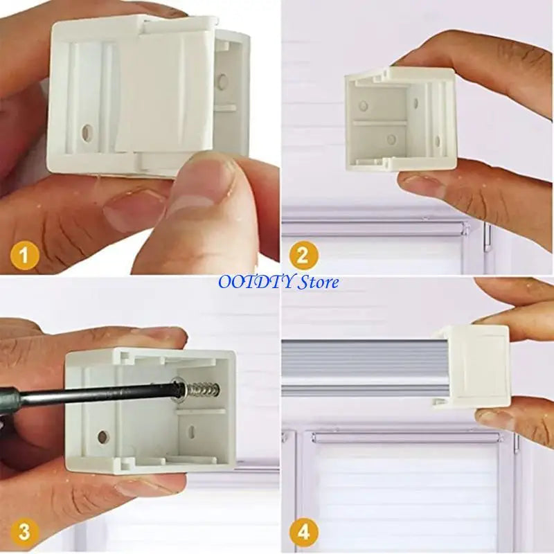 supports stores blanc moderne clips vis fenetre plat lisse opacité fixe clips