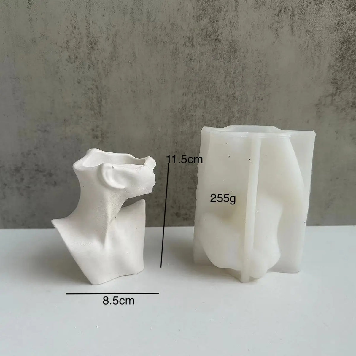 moulage résine buste féminin art deco sculpture artisanat maison décoration 3d blanc lisse totalmente