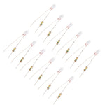néon glow lampe led ampoule verte résistances marron rouge or électronique composants transparents filés