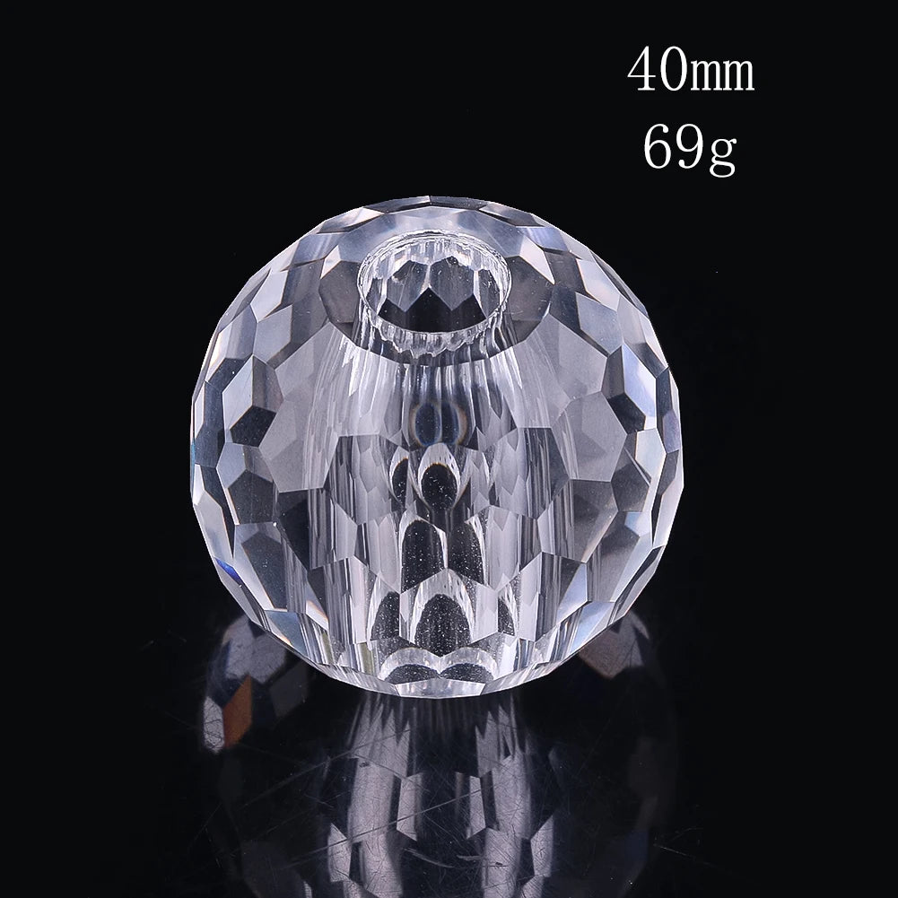 boule cristal transparente facettes géométriques moderne décoration intérieure contemporain ornement