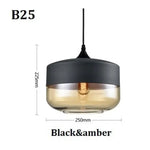 suspension lumineuse moderne pendentif verre noir transparent contemporain fixation câble luminaire salle manger chambre