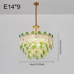 lampe suspendue vert classique blanches gouttes verre vintage doré