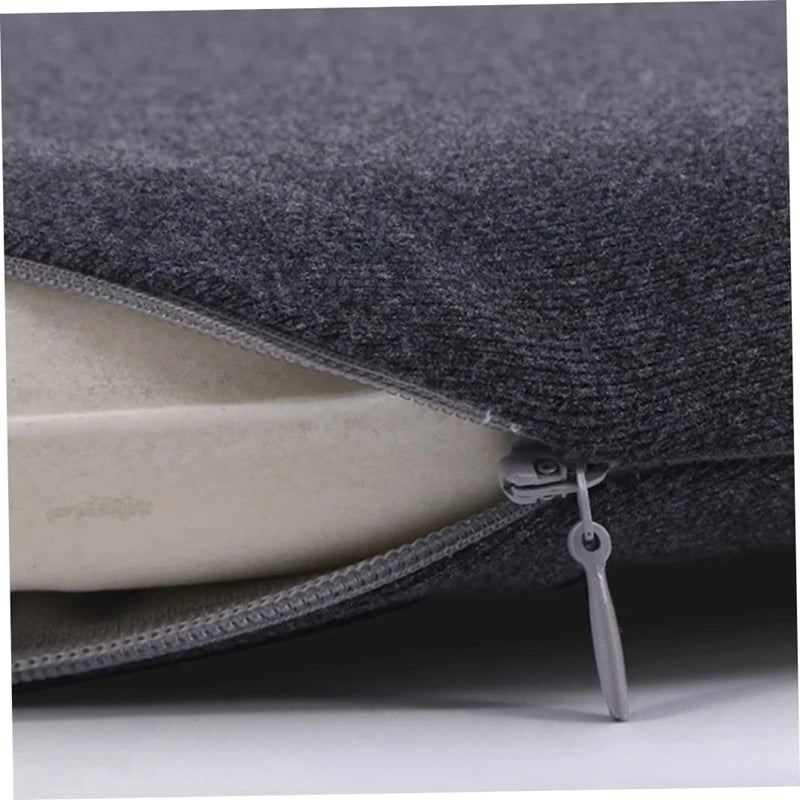 Détail de la housse lavable du coussin de siège rond