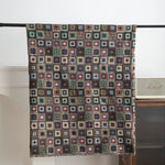 tissu patchwork ethnique polyester coton bleu vert rouge beige motifs géométriques floraux opaques tringle