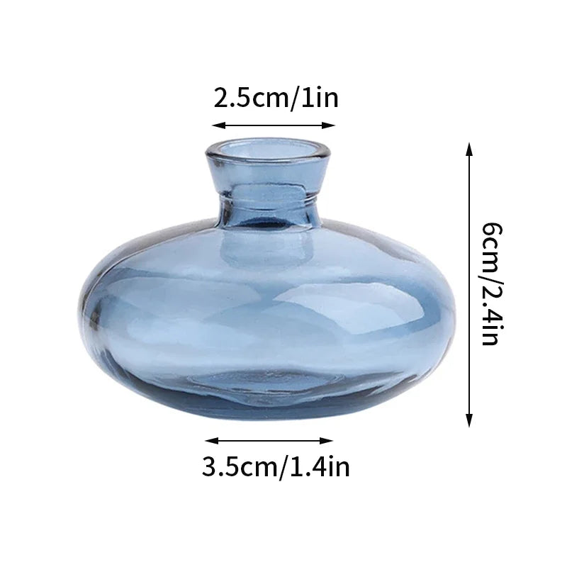 vase verre transparent moderne rose décoration intérieur hydroponique fleuri table studio