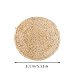 serviettes table naturelles fibre bambou texture rugueuse couleur beige clair rustique dimensions 8cm 10cm