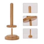 support fil laine rustique naturel beige decoupe horizontale enrouleur pelotes laine tricotage DIY multifonctionnel
