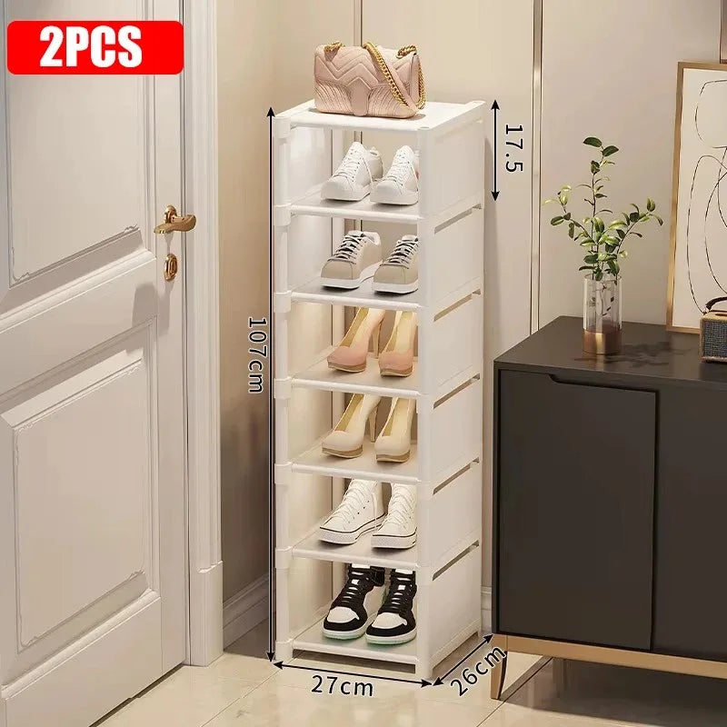 étagère chaussures moderne noir blanc matériau métal pp ps