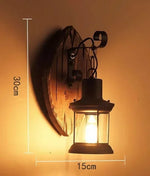 appliques murales industriel vieille applique murale bois brut led chambre salon marron foncé métalforgé